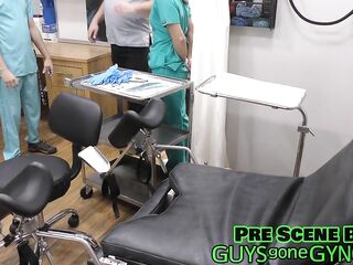 Boy & Female Nurses Learn To Sound Dr. Canada's Cock