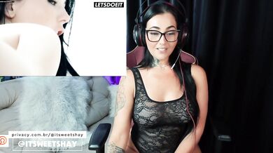 Porn React - Eveline Dellai - Amazing Brunette Romantic Girlfrined Deepthroat, Missionary, Small Tits, Pussy Licking, Anal - LetsDotIt - ItSweetShay