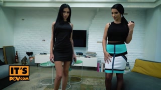 POV - Nelly Kent and Sasha Rose fuck your dick in all positions