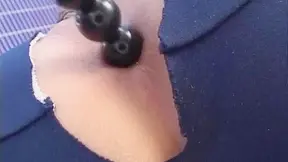 Ibuki in swimsuit gets her two fuck holes drilled