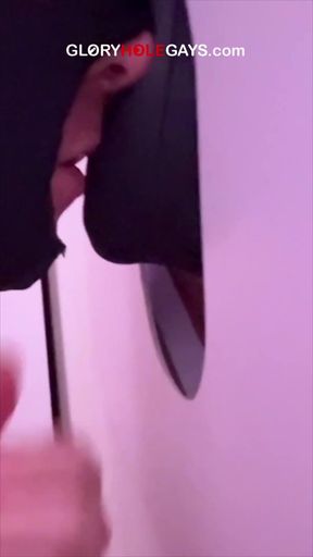 Married Family Man Only Finishes at the Gloryhole - When His Cock Is Tied