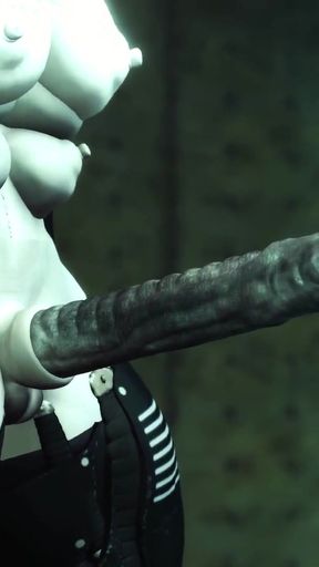 Memorable moment from &quot;Sci-Fi sex machine. A super sexy brunette gets fucked by humanoid robot shemale&quot;