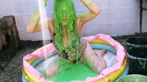 Slime head dunk and shower off