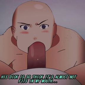 TRAINING BLOWJOB WITH MY OLDER FRIEND - GAY HENTAI YAOI ANIME