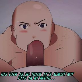 TRAINING BLOWJOB WITH MY OLDER FRIEND - GAY HENTAI YAOI ANIME