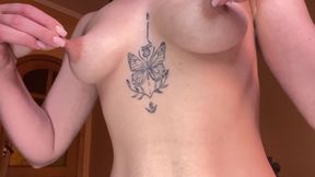 An Experienced MILF Cums Just From Having Her Big, Hard Nipples Twisted