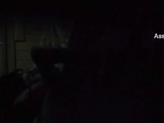 Married woman cheating on her spouse at a beach kiosk; cuckold catches her and films anything.