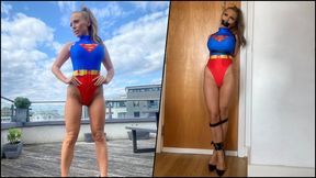 Emma's Halloween Nightmare: Superwoman Bound and Tapegagged in Inescapable Belt Bondage! (FullHD)