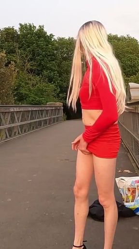 Flashing in My Sexy New Heels