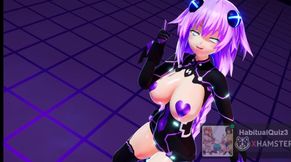 mmd r18 Purple Heart ILLELLA Hyperdimension Neptunia sexy dance ahegao ntr fuck hard dildo sex ahegao milf