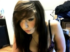 Redhead Webcam Girl Shows Off Her Tattooed Feet and Tits