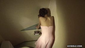 Japanese Mai Takizawa masturbating in restroom uncensored.