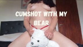 Cumshot with my bear