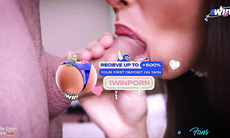 Amateur couple's verified POV blow-job with dirty swallow - greatest dame getting dirty with cum in mouth!