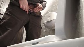 Toilet Cam. Pissing in a Public Toilet