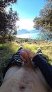 Outdoor wank with a view