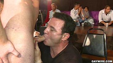 GAYWIRE - What's On The Menu At Our Party Today? Fatherfuckin' Susage, That's What. Open Wide, Fellas!