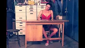 Hot MILF in Red Lingerie Fisted and Ass Fucked with Big Black Dildo