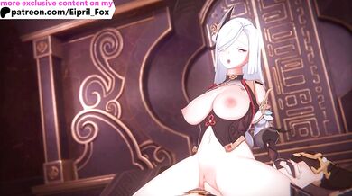 Cute Shenhe from the Genshin Impact Hentai Animation Porn