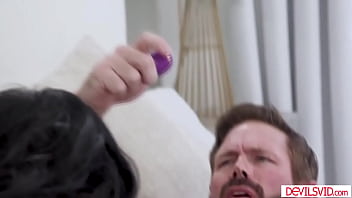 Desperate wife craves her husband's big cock after playing with vibrator