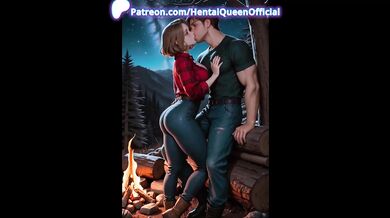 Brunette Cowgirl Blowjob Campfire Wet Shine Hardcore Creampie AI