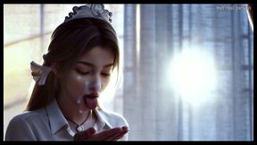 asmr,60frames,song yu, oral sex, deep throat penetration, cum on face, doggy style, swallow, blowjob facial intercourse, rear-entry sexual activity. artistic lovemaking, [generated ai]