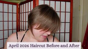 April 2026 Haircut Before and After - Short Hair Brunette MILF