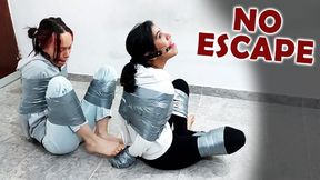 Duct Tape Escape Challenge Fails: Double Ball-Tied & Hooded Girls (SD 480p)