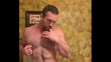 Public bathroom body worship and cumshot