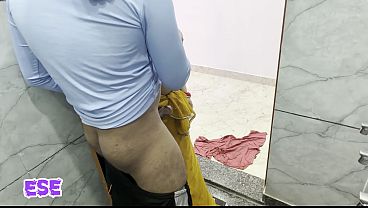 Bhabhi Caught His Devar Masturbating in Bathroom and fucked with Him...