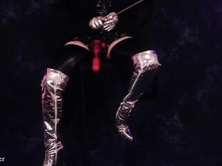 4 full movie scenes: thong-on compilation by latex Mistress FemDom POV dirty talking humiliation