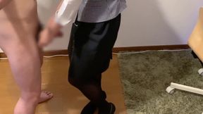 сперма на японскую офисную униформу