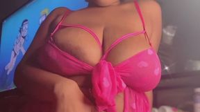 Step-Mommy ass bouncing Cum Jerk Off encouragement In Negligee