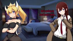 Futa Makise Kurisu destroys pet with big cock and dildo sucking