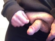 Massaging Penis and Enjoying Delicious Pre Cum