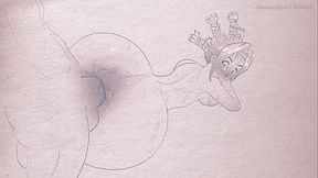 Animation on paper ( pens and pencils) Hentai Anime: Hunter x Hunter Menchi ( cartoon