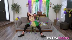 Curvy Asian Lulu Chu spoon fucked by bearded hunk cock