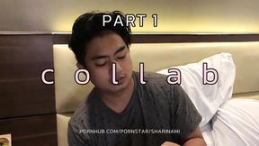 Girl slobbers on partner's cock for preparation