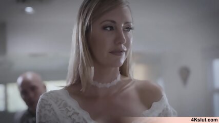 Hot blonde secretary chick Brett Rossi fucked hard