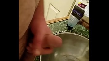 Big dick jack in public bathroom