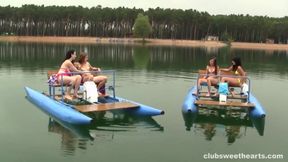 Four Girls, Two Water Bikes