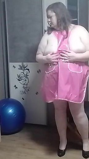 SSBBW New Rubber Apron and Not Underneath