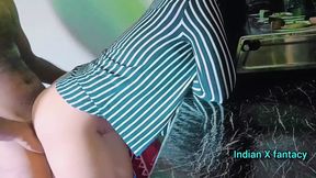 Hot and sexy bhabhi fucked in kitchen with her dever with clear audio