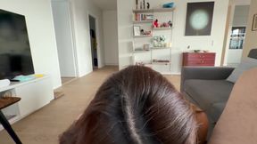MILF Fantasy: Getting Late for Work and Has to Rim Boss and Swallow His Sperm