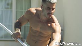 Allen King knows hot to clean the pool and bottom for AJ Xclusive