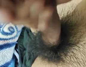 Masturbating big black cock for my girlfriend