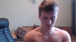 Hot College Muscled Stud Cumshot on Table