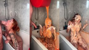 bj with sloppy facial and gunging