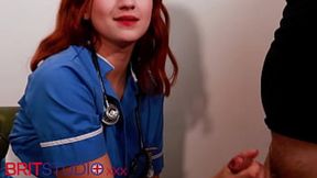 Hot Nurse Greene Teases Patient With Her Hands And Mouth