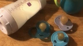 He Finds All Your Pacifiers, Bottle and Beaker and Dumps them in the Dustbin